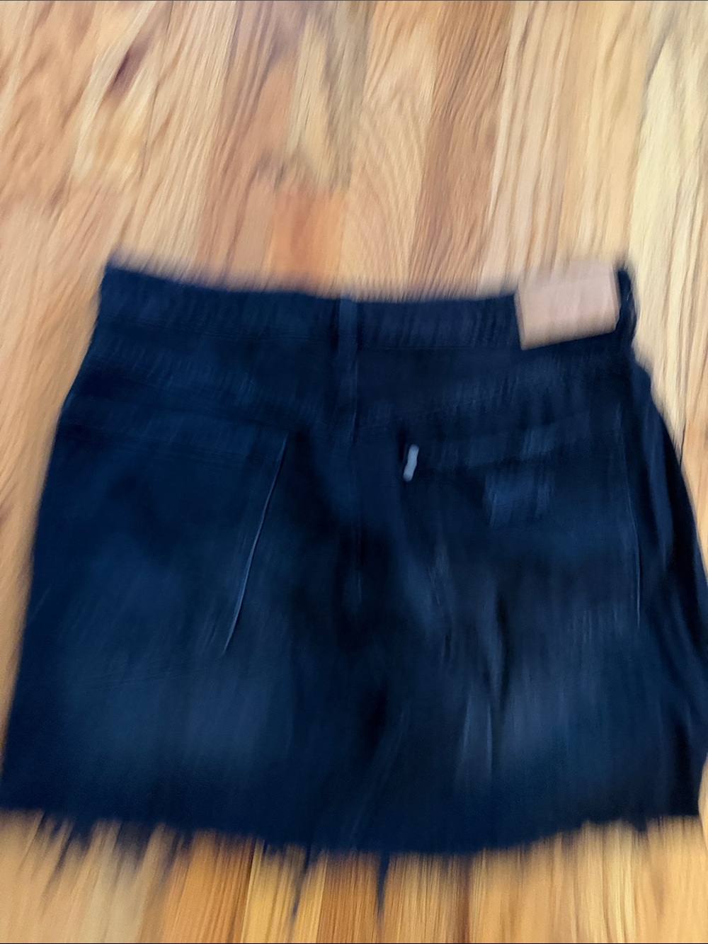 H&M Black Distressed Denim Mini Skirt - Picture 2 of 5